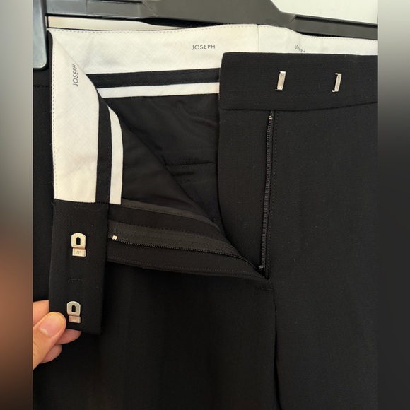 Joseph Women Black Finley Wool Stretch Straight Pants - Picture 2 of 7